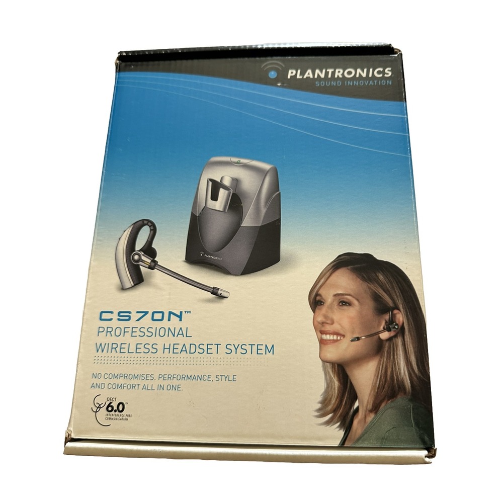 Plantronics Wireless CS70N/HL10 Silver Ear-Hook Headsets